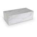  Meridian Bolzano White Marble Coffee Table IMAGE 1