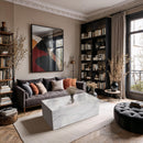  Meridian Bolzano White Marble Coffee Table IMAGE 2