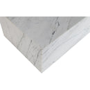  Meridian Bolzano White Marble Coffee Table IMAGE 5