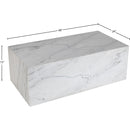  Meridian Bolzano White Marble Coffee Table IMAGE 6