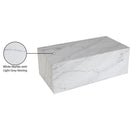  Meridian Bolzano White Marble Coffee Table IMAGE 7