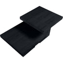  Meridian Spencer Black Solid Wood And Oak Veneer 2 pc Coffee Table IMAGE 5