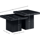  Meridian Spencer Black Solid Wood And Oak Veneer 2 pc Coffee Table IMAGE 8