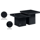  Meridian Spencer Black Solid Wood And Oak Veneer 2 pc Coffee Table IMAGE 9