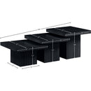  Meridian Spencer Black Solid Wood And Oak Veneer 3 pc Coffee Table IMAGE 13