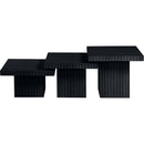  Meridian Spencer Black Solid Wood And Oak Veneer 3 pc Coffee Table IMAGE 7