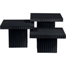  Meridian Spencer Black Solid Wood And Oak Veneer 3 pc Coffee Table IMAGE 8