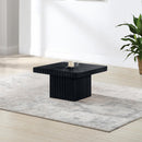  Meridian Spencer Black Solid Wood And Oak Veneer Coffee Table IMAGE 2