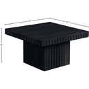  Meridian Spencer Black Solid Wood And Oak Veneer Coffee Table IMAGE 8