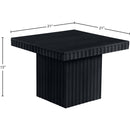  Meridian Spencer Black Solid Wood And Oak Veneer Coffee Table IMAGE 8