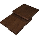  Meridian Spencer Brown Solid Wood And Oak Veneer 2 pc Coffee Table IMAGE 5