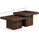  Meridian Spencer Brown Solid Wood And Oak Veneer 2 pc Coffee Table IMAGE 8