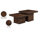 Meridian Spencer Brown Solid Wood And Oak Veneer 2 pc Coffee Table IMAGE 9