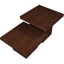  Meridian Spencer Brown Solid Wood And Oak Veneer 2 pc Coffee Table IMAGE 5