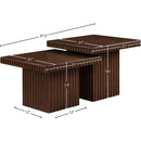  Meridian Spencer Brown Solid Wood And Oak Veneer 2 pc Coffee Table IMAGE 8
