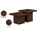  Meridian Spencer Brown Solid Wood And Oak Veneer 2 pc Coffee Table IMAGE 9