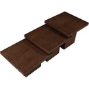  Meridian Spencer Brown Solid Wood And Oak Veneer 3 pc Coffee Table IMAGE 9