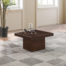  Meridian Spencer Brown Solid Wood And Oak Veneer Coffee Table IMAGE 2
