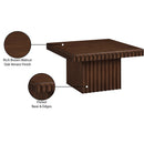  Meridian Spencer Brown Solid Wood And Oak Veneer Coffee Table IMAGE 9