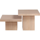  Meridian Spencer Natural Solid Wood And Oak Veneer 2 pc Coffee Table IMAGE 4