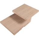 Meridian Spencer Natural Solid Wood And Oak Veneer 2 pc Coffee Table IMAGE 5