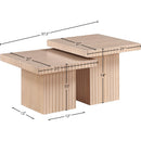 Meridian Spencer Natural Solid Wood And Oak Veneer 2 pc Coffee Table IMAGE 8