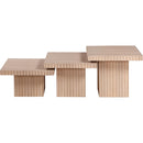  Meridian Spencer Natural Solid Wood And Oak Veneer 3 pc Coffee Table IMAGE 7