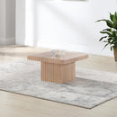  Meridian Spencer Natural Solid Wood And Oak Veneer Coffee Table IMAGE 2