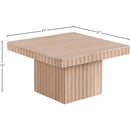  Meridian Spencer Natural Solid Wood And Oak Veneer Coffee Table IMAGE 8