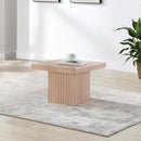  Meridian Spencer Natural Solid Wood And Oak Veneer Coffee Table IMAGE 2