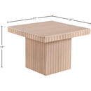  Meridian Spencer Natural Solid Wood And Oak Veneer Coffee Table IMAGE 8