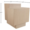  Meridian Mateo Natural Oak Veneer End / Side Table IMAGE 7