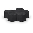  Meridian Eternal Black Oak Wood 7 pc Modular Coffee Table IMAGE 1
