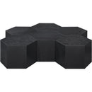  Meridian Eternal Black Oak Wood 7 pc Modular Coffee Table IMAGE 4