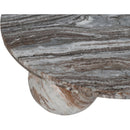  Meridian Spherical Brown Marble Coffee Table IMAGE 6