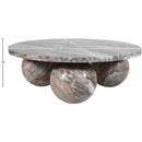  Meridian Spherical Brown Marble Coffee Table IMAGE 7