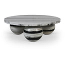  Meridian Spherical Panda Marble Coffee Table IMAGE 1