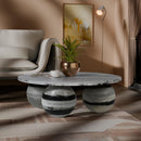  Meridian Spherical Panda Marble Coffee Table IMAGE 2