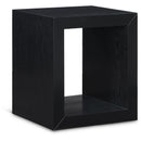  Meridian Alma Black Oak Veneer End / Side Table IMAGE 1