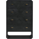  Color_Black -- Meridian Parker 4 Drawer Chest IMAGE 3