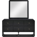  Meridian Parker Black Ash Veneer Frame Mirror IMAGE 6