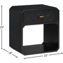  Color_Black -- Meridian Parker 1 Drawer Nightstand IMAGE 9