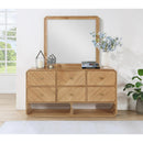  Meridian Parker Natural Ash Veneer Frame Mirror IMAGE 2