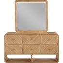  Meridian Parker Natural Ash Veneer Frame Mirror IMAGE 6