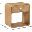  Color_Natural -- Parker Natural Ash Veneer Nightstand IMAGE 9