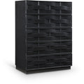  Color_Black -- Meridian Weave 5 Drawer Chest IMAGE 1