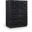  Color_Black -- Meridian Weave 5 Drawer Chest IMAGE 1