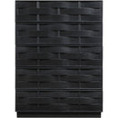  Color_Black -- Meridian Weave 5 Drawer Chest IMAGE 3