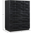  Color_Black -- Meridian Weave 5 Drawer Chest IMAGE 8