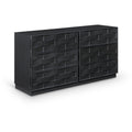  Color_Black -- Meridian Weave 6 Drawer Dresser IMAGE 1